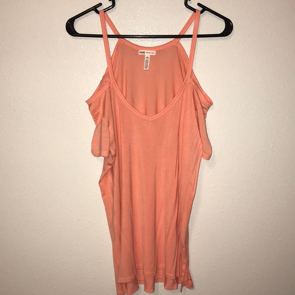 🌀 Bundle 2/$20 ❕❕PINK Victoria’s Secret Super Soft Open Shoulder Short Sleeve